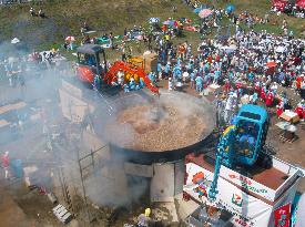 Taro-eating festival held in Yamagata